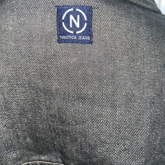 Men’s charcoal gray jean jacket Nautica brand Men’s denim jacket outdoor casual - Picture 9 of 9